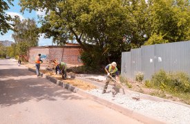 В Туле проходят работы по ремонту тротуаров