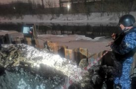 Тульские росгвардейцы обеспечили режим безопасности на месте обнаружения мины времен войны