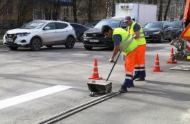 На тульских магистральных улицах начали обновлять разметку