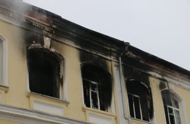 В Туле ограничили доступ к пострадавшему от пожара госпиталю ВДВ