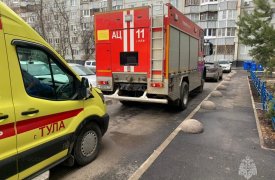 В Туле во время пожара пострадал мужчина