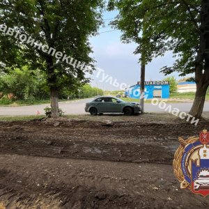 В Новомосковске автоледи вылетела с дороги в столб