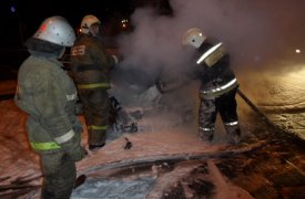 В Туле на улице Оборонная сгорел автомобиль 