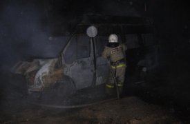В Туле сгорела пассажирская «ГАЗель»