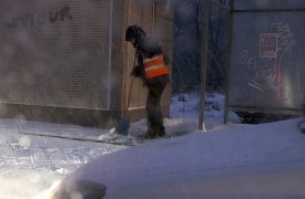 На прошлой неделе Тулу убирали от снега 9 тракторов