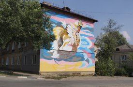 В Туле восстановят граффити с лебедем