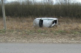В Тульской области перевернулся «ВАЗ 21154». Водитель в больнице