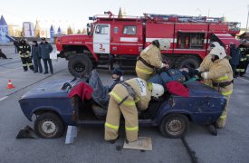 В Туле прошли показательные выступления спасателей