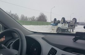Под Новомосковском перевернулась цистерна с молоком