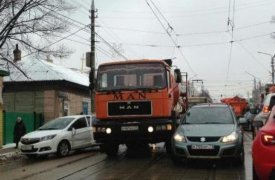 В Туле из-за ДТП в Пролетарском округе образовалась пробка