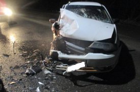 В Тульской области пьяная автоледи всмятку разбила встречную машину
