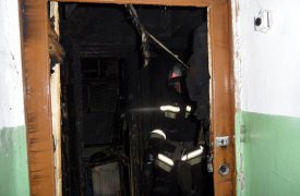 Во время пожара в центре Тулы пострадала женщина