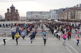 Сегодня на главной площади Тулы прошла массовая зарядка