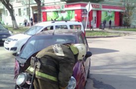 В Новомосковске «Toyota» помяла «Daewoo Matiz»