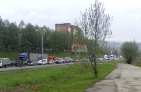 В Туле Калужское шоссе стоит в пробке
