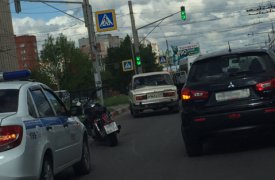 В Туле на ул. Ложевой ДТП с участием мотоциклиста