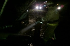 В Воловском районе сгорел крытый прицеп: есть пострадавший