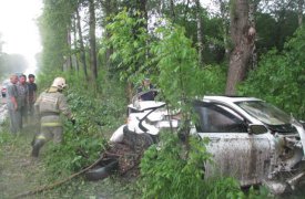 Под Тулой «BMW» улетел в кювет: погиб пассажир