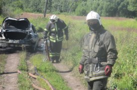 В Тульской области сгорел «Черри»