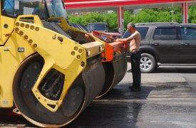 В Туле ремонтируют дорогу на проспекте Ленина