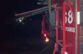 Пожар в Богородицке уничтожил стог сена