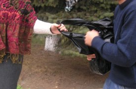 Разбойник сломал женщине палец, отнимая сумку