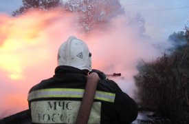 В воскресенье вечером в Алексине сгорел дом