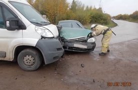 На автодороге «Липки-Щекино» столкнулись «Пежо Боксер» и «Шевроле Ланос»