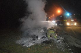 В Туле в результате ДТП сгорел «Шевроле»