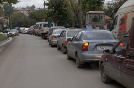 В центре Тулы многокилометровая пробка из-за ДТП