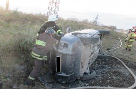 Под Тулой в результате тройного ДТП загорелся «Шевроле»