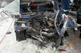 Под Тулой водитель грузовой «Газели» погиб при столкновении с «Камазом»