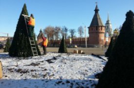 Тула все больше обрастает ёлками