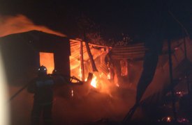 Дотла: в Веневском районе сгорело здание
