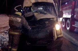 В Тульской области микроавтобус попал в ДТП. Пострадали четыре человека