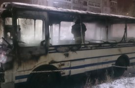 Ночью в Туле сгорел «пазик»
