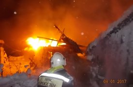 На пожаре в Киреевском районе мужчина отравился угарным газом