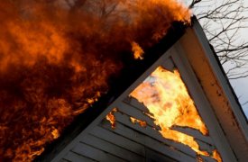 На пожаре в Заокском районе пострадал человек
