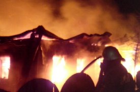 Утром в Ясногорске сгорел жилой дом