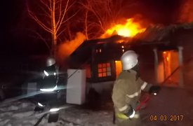 В деревне под Тулой сгорел дачный домик