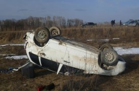 В Ясногорском районе «Лада Калина» перевернулась кверху колесами