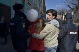 На антикоррупционном флешмобе в Туле задержали порядка 50 человек