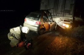 Под Тулой грузовик раздавил «Дэу Матиз»: две женщины погибли на месте