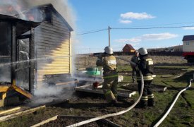В Дубенском районе сгорел новый дачный домик