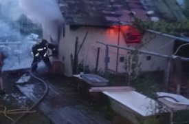 В Тульской области сгорела баня