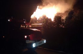 В Тульской области в гараже сгорел автомобиль