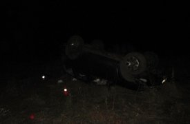 В Ефремовском районе двое мужчин погибли в перевернувшейся иномарке