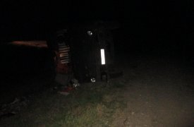 На Тульской трассе перевернулся «Камаз»
