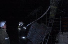 В Тульской области сгорела баня