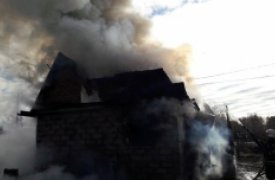 В Тульской области ночью сгорела баня